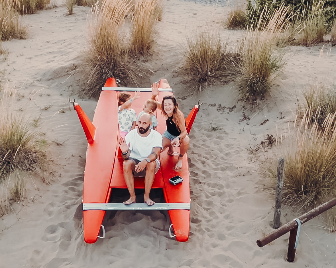 Familienfoto im Urlaub mit Carado
