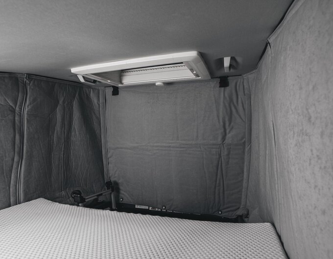 Nachrüstset Schlafdachisolierung 4-teilig für Camper Van Schlafdach Fiat mit 180° Öffnung